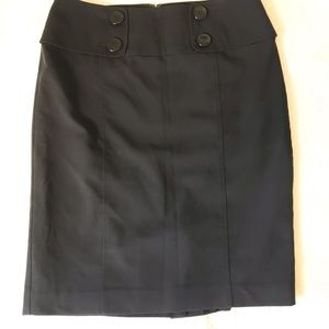 Pencil skirt faux buttons